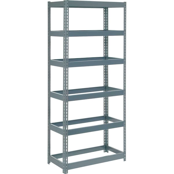 Extra Heavy Duty Shelving 36W x 24D x 60H With 6 Shelves, No Deck, Gray